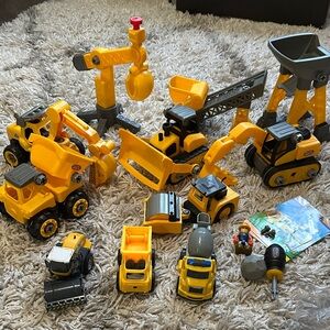 Yellow Construction Vehicle Playset for Kids by